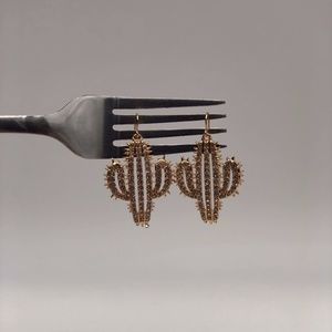 RHINESTONE CACTUS EARRINGS